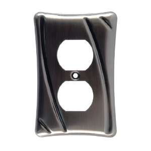   Chrome Contemporary Duplex Receptacle Wall Plate
