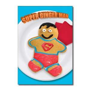   Super Gingerman Funny Merry Christmas Greeting Card