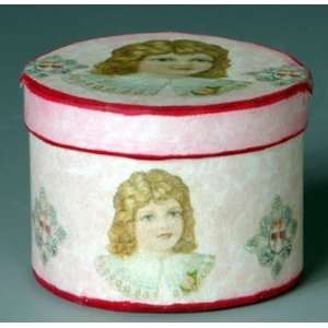  Miniature Pink Girl Hat Box by Lindees Little Linens 