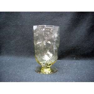  MORGANTOWN WATER GOBLET CRINKLE GLASS (OLIVE GREEN 