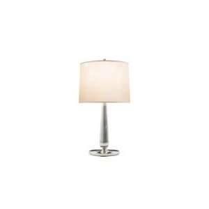 Barbara Barry Coupe Table Lamp in Soft Silver with Silk Shade by 