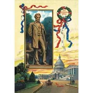  St. Gaudens Statue and the Capitol   12x18 Framed Print in 