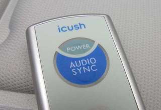 large power button and audio sync button is located at the top of 