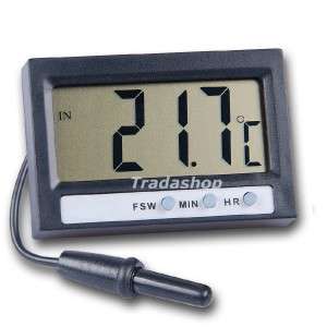 Digital Aquarium Thermometer Temperature Clock  50~70°C  
