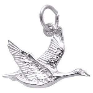  Rembrandt Charms Canada Goose Charm, 14K White Gold 