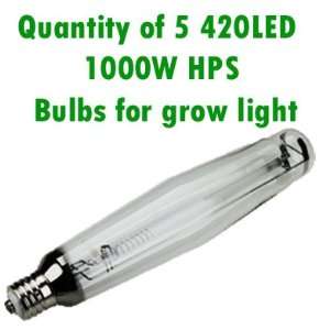 Set of 5 1000w Watt HPS Grow Light Bulb High Pressure Sodium for Grow 