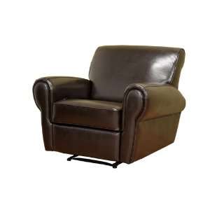  Taddeo Dark Brown Leather Club Chair