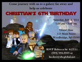 Lego Star Wars Invitations/Birthday Party Supplies  