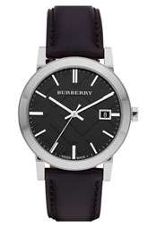 Burberry Timepieces Check Stamped Round Dial Watch $395.00