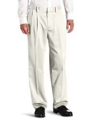 dockers men s never iron essential relaxed fit pleated cuffed pant