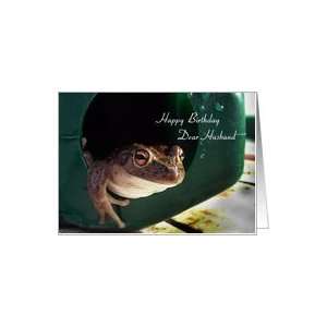  Happy Birthday Dear Husband   Frog Card Health & Personal 