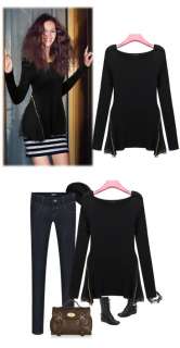 Punk Black TopLadies Coat Womens NEW Sweater Lace Zipper Cardigan 