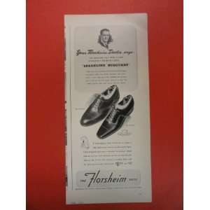 Florsheim Shoes, Print Ad (man/shoes) 1940 Orinigal Vintage Life 