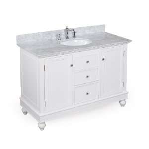 Solid wood Bathroom Vanity , Includes Cabinet with Carrera Countertop 