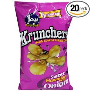 Jays Krunchers, Sweet Hawaiian Onion, 5 Ounce Bags (Pack of 20)