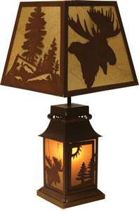 Tin Moose Lamp 20 High Cabin Ranch Home Lodge Decor  