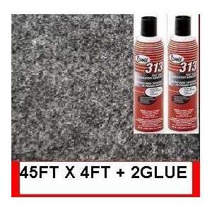  2 Glue + 45ft *4ft Wide Polymat Charcoal Speaker Box 