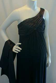 NEW Long Black One Shoulder Maternity Dress XL Formal  