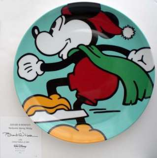 Disney MICKEY MOUSE Charger Plate Brenda White 1996 NIB  