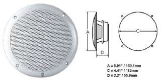 Poly Planar MA4055 5 Coaxial Marine Speakers (pair)  