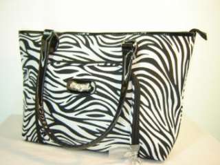  Kathy Van Zeeland Large Travelware Zebra Tote Bag 