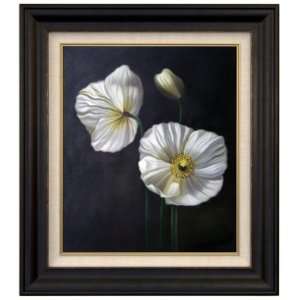  Artmasters Collection KM89549 8607NL White Poppies Framed 