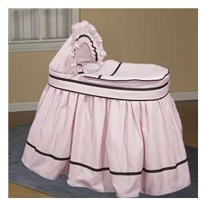    Pink Friendship Bassinet Liner/Skirt and Hood   17x31 Baby