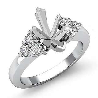 Diamond Ring Marquise 3Stone Setting Platinum s5.5 Engagement 