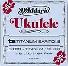 Addario EJ87B Ukulele T2 Titanium Silver Baritone Strings   Free 