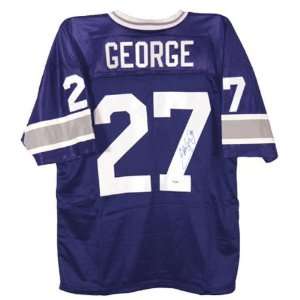  Eddie George Dallas Cowboys Blue Autographed Jersey 