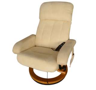   white recline office chair Vibrating TV Massage Chair W/Ottoman  