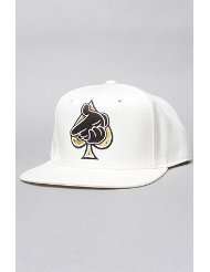 Crooks and Castles The Air Gun Spades Snapback Hat in White,Hats for 