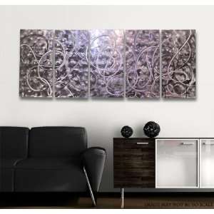  Undefined Movement All Silver Modern Metal Wall Art 