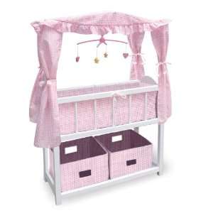  Badger Basket Canopy Doll Crib With Baskets Bedding And 
