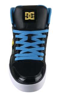 DC Shoes Mens Sneakers Spartan Hi SE Black Turquoise Soft Lime 303358 