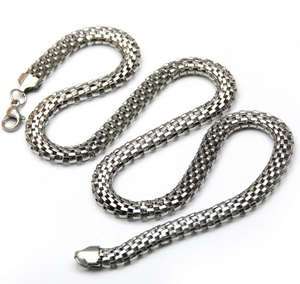   Steel titanium snake Mens Chain Necklace 60cm Fashion Jewelry  
