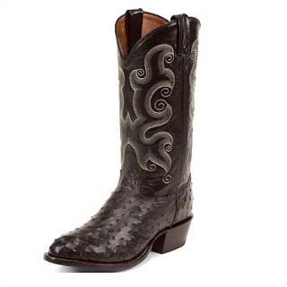 TONY LAMA MEN SIZE 9 D USA MADE Full Quill Ostrich Skin Cowboy New 