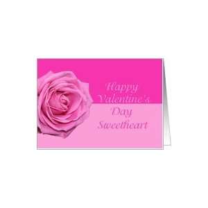  sweetheart Pretty Pink Rose Valentine´s Day card Card 