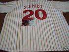 MIKE SCHMIDT SIGNED AUTO THROWBACK PHILLIES JERSEY GAI