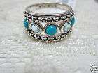 MICHAEL DAWKINS STERLING SILVER TURQUOISE RING  