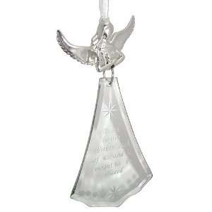  Peace Begins Within Us Glass Angel Christmas Ornament 