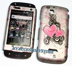 mobile Sidekick 4G Samsung T839 Pink Hearts ( Matte ) Hard Phone 