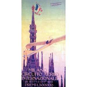  MILANO AIRPLANE PLANE AVIATION CIRCUIT AEREO 1910 ITALIA ITALY 