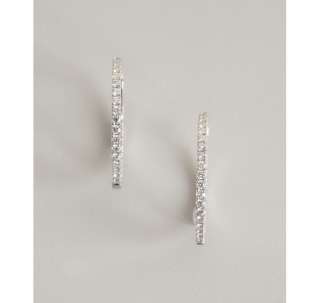 Armadani diamond and white gold hoop earrings