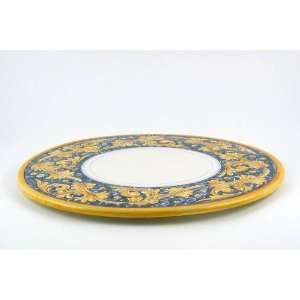   Cheese Platter Rinascimento Blu e Giallo   Handmade in Gubbio, Italy