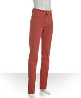 style #315490902 dark orange cotton twill Identity flat front pants