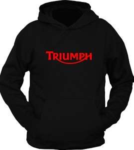 RED Triumph Motorcycles Vintage harley Hoodie T Shirt  