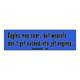   dont get sucked into jet engines   funny stickers (Small 5 x 1.4 in