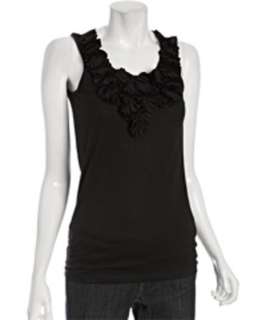 Design History black jersey origami pleat top