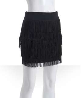 BCBGeneration black jersey fringe mini skirt  